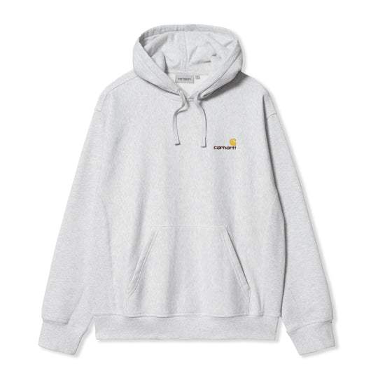 Hooded American Script Sweat, Ash Heather
