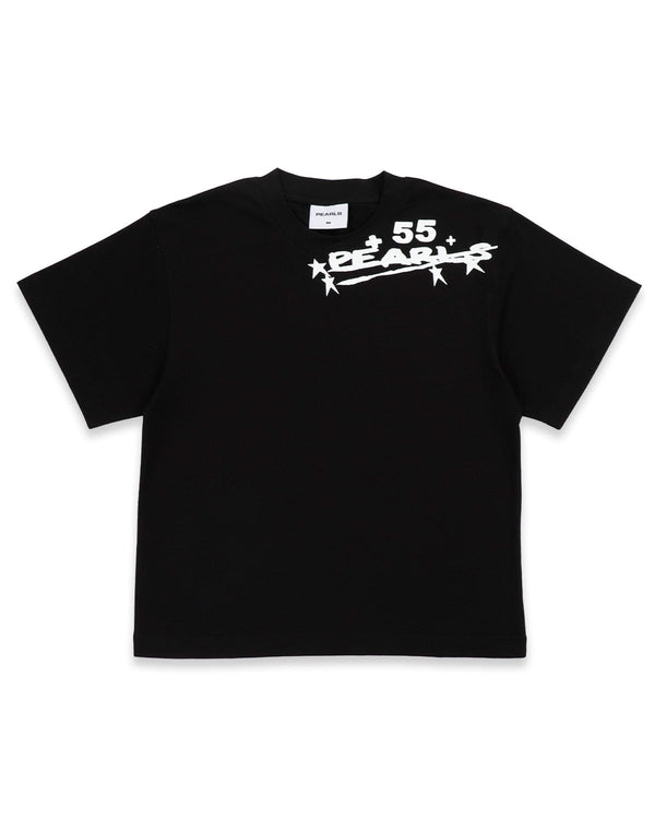 Pearls Skateboards 55 Tee, Black