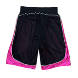 Reversible Court Short, Black / Fuchsia