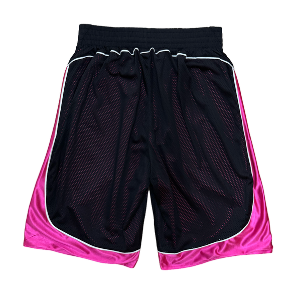 Always Do What You Should Do Reversible Court Short, Black / Fuchsia