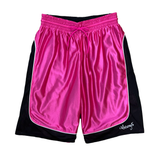 Reversible Court Short, Black / Fuchsia