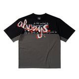 Waza Panelled Tee, Grey / Black
