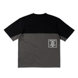 Waza Panelled Tee, Grey / Black