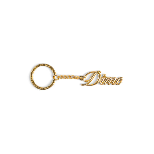Cursive Keychain, Gold