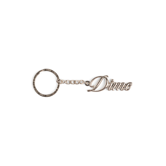 Cursive Keychain, Silver