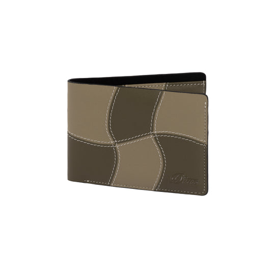 Wave Leather Wallet, Sage