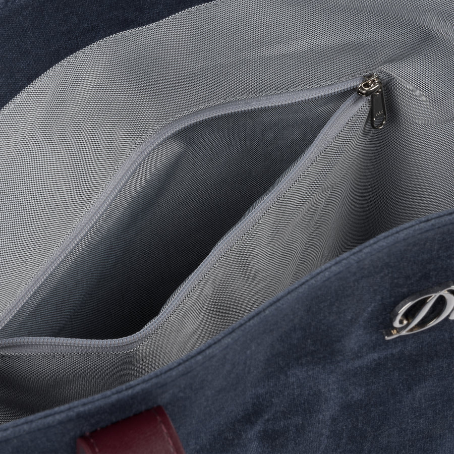 Oversized Wax Tote Bag, Navy