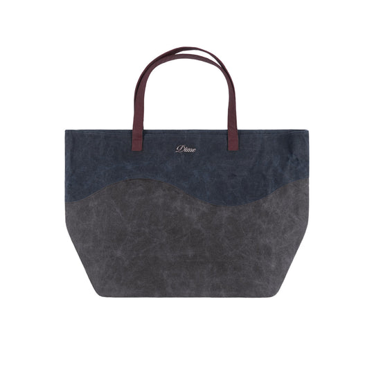 Oversized Wax Tote Bag, Navy