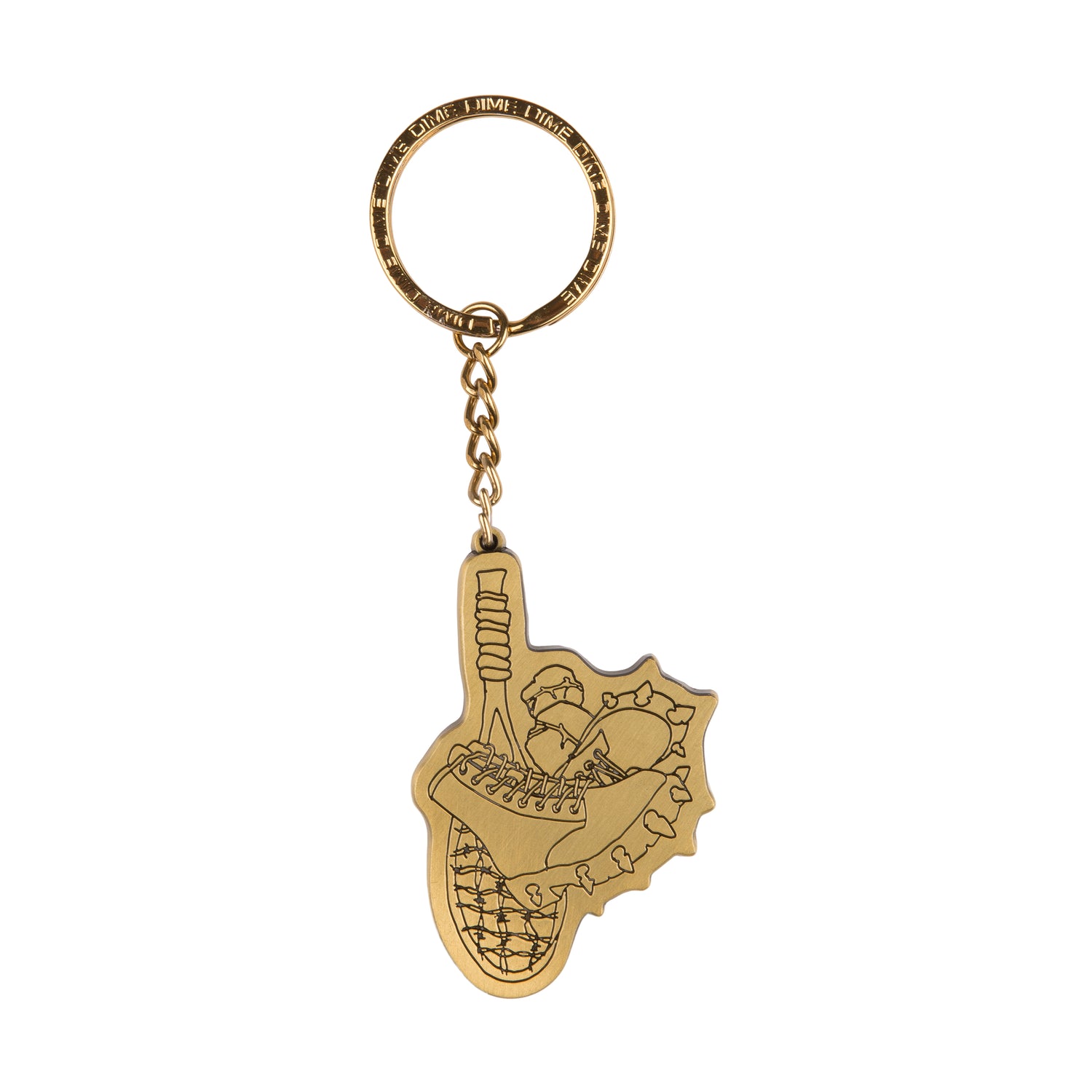 Athletic Keychain, Antique Gold