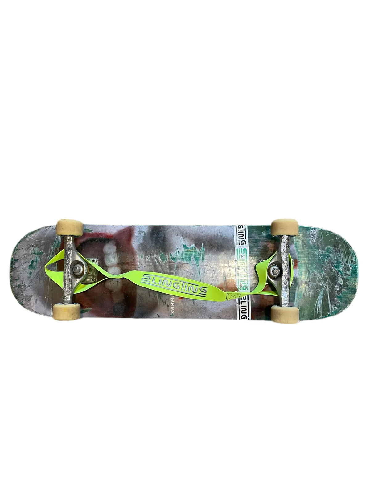 Skateboard Sling, Hi Vis Yellow / Grey