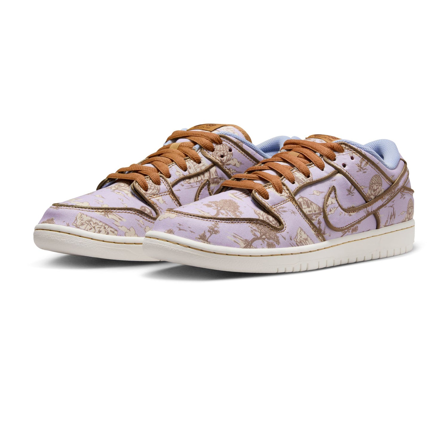 Dunk Low Pro PRM 'Pastoral Print', Football Grey / Coconut Milk / Flat Gold