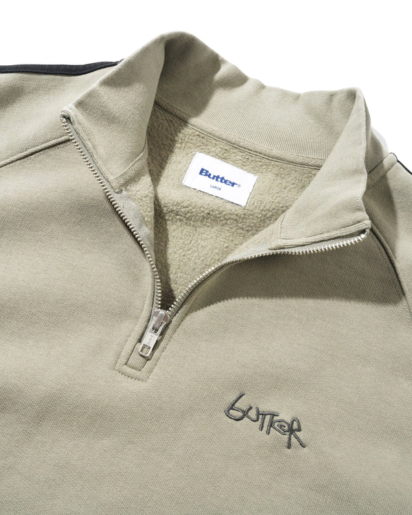 Butter Goods Abseil 1/4 Zip Sweater, Fossil