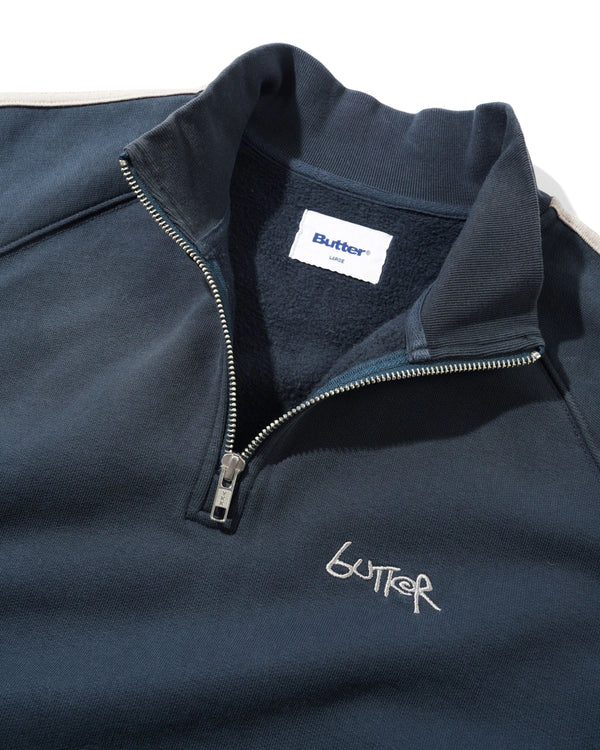 Butter Goods Abseil 1/4 Zip Sweater, Navy