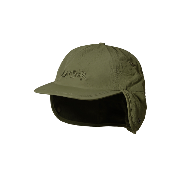 Butter Goods Abseil Earflap Cap, Army