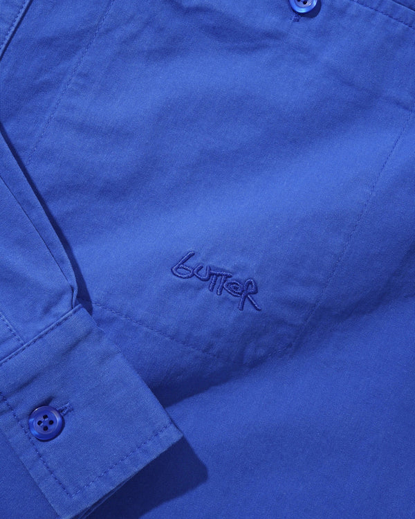 Butter Goods Abseil L/S Shirt, Washed Cobalt