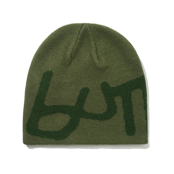 Butter Goods Abseil Logo Skully Beanie, Army