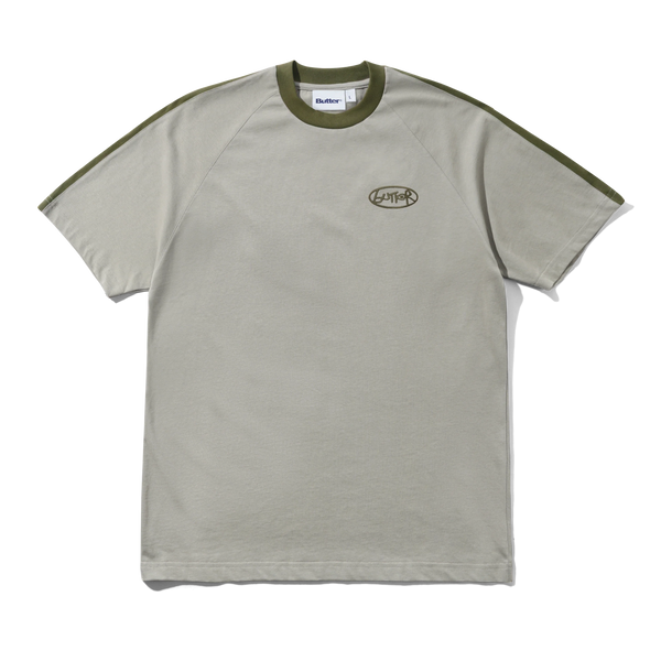 Butter Goods Abseil Panel Tee, Cement / Moss