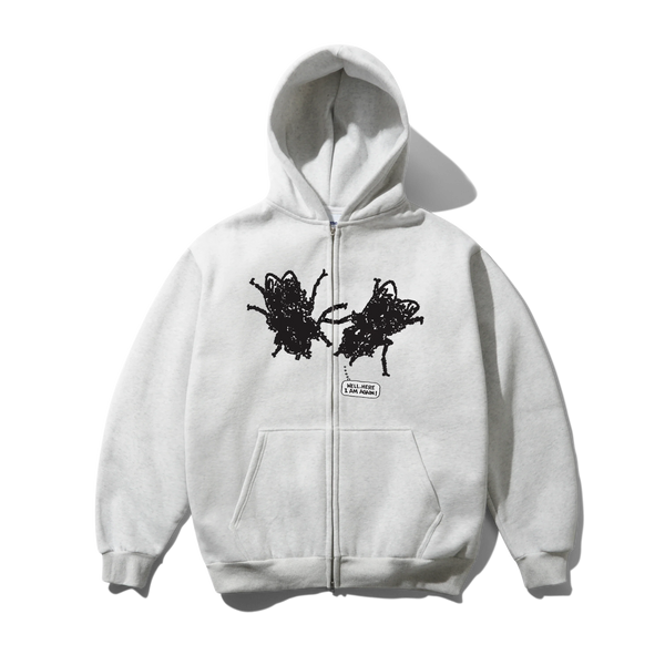 Butter Goods Again Zip-Thru Hood, Ash