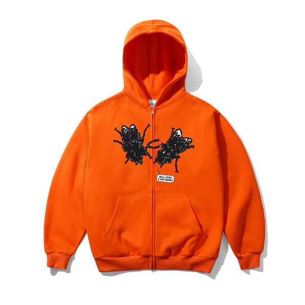 Butter Goods Again Zip-Thru Hood, Orange