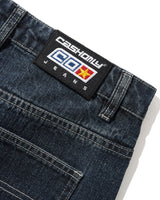 Aleka Denim Jeans, Streaky Navy Wash