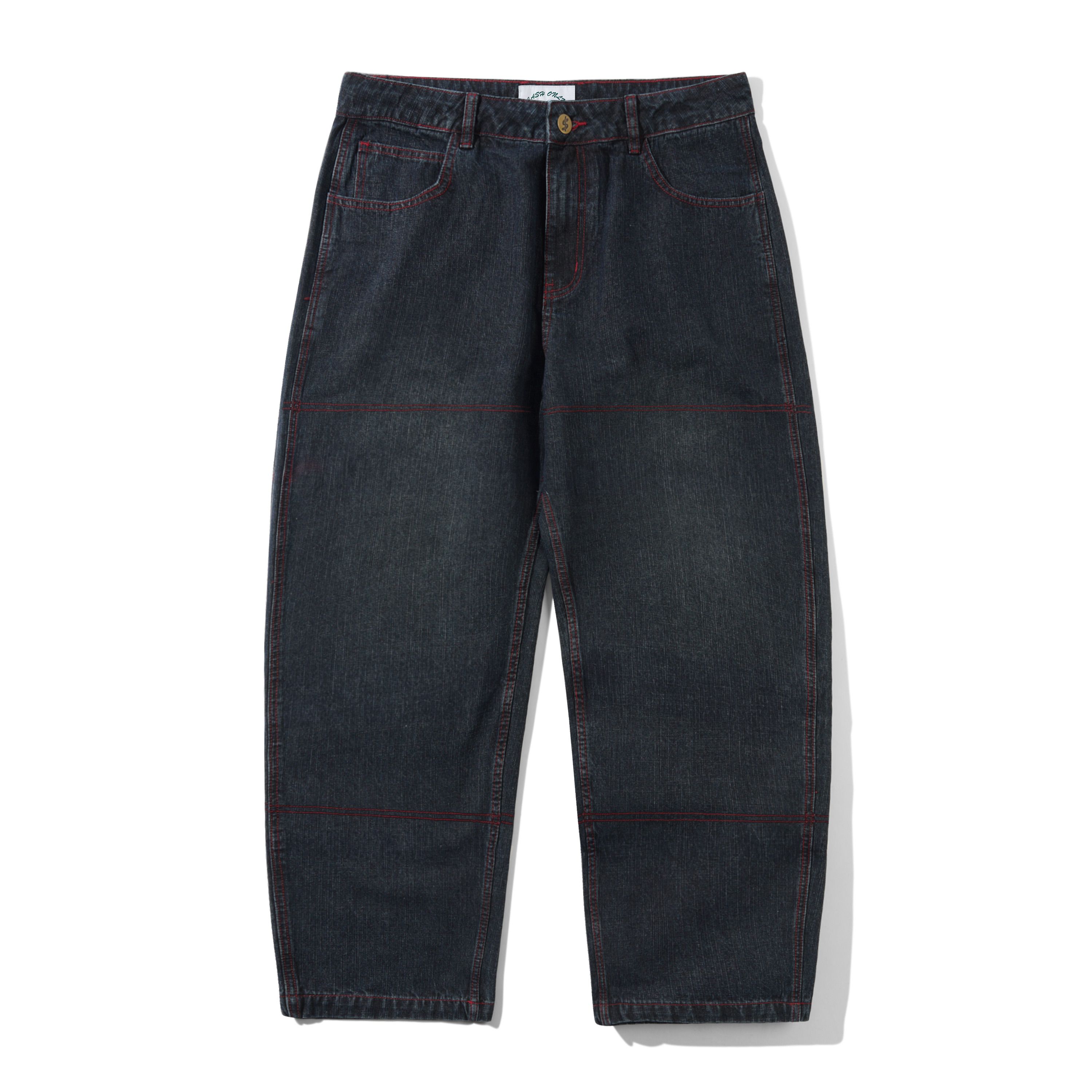 Cash Only Aleka Denim Jeans, Washed Streaky Denim | Lo-Fi