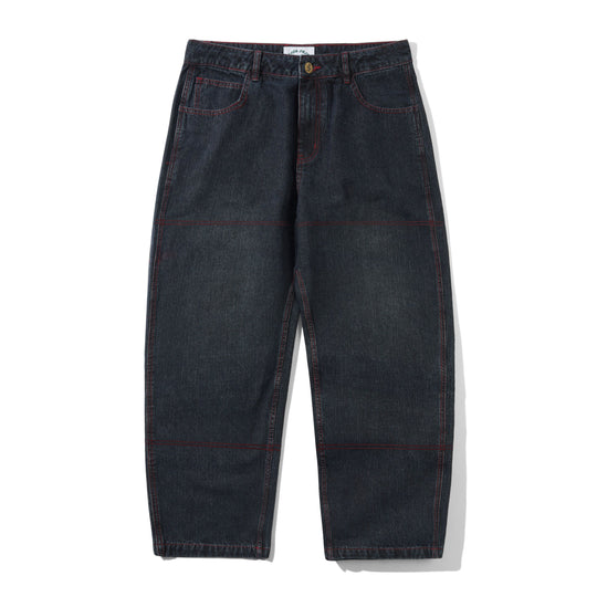Aleka Denim Jeans, Washed Streaky Denim
