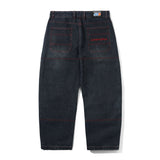 Aleka Denim Jeans, Washed Streaky Denim