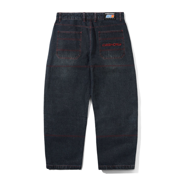 Cash Only Aleka Denim Jeans, Washed Streaky Denim