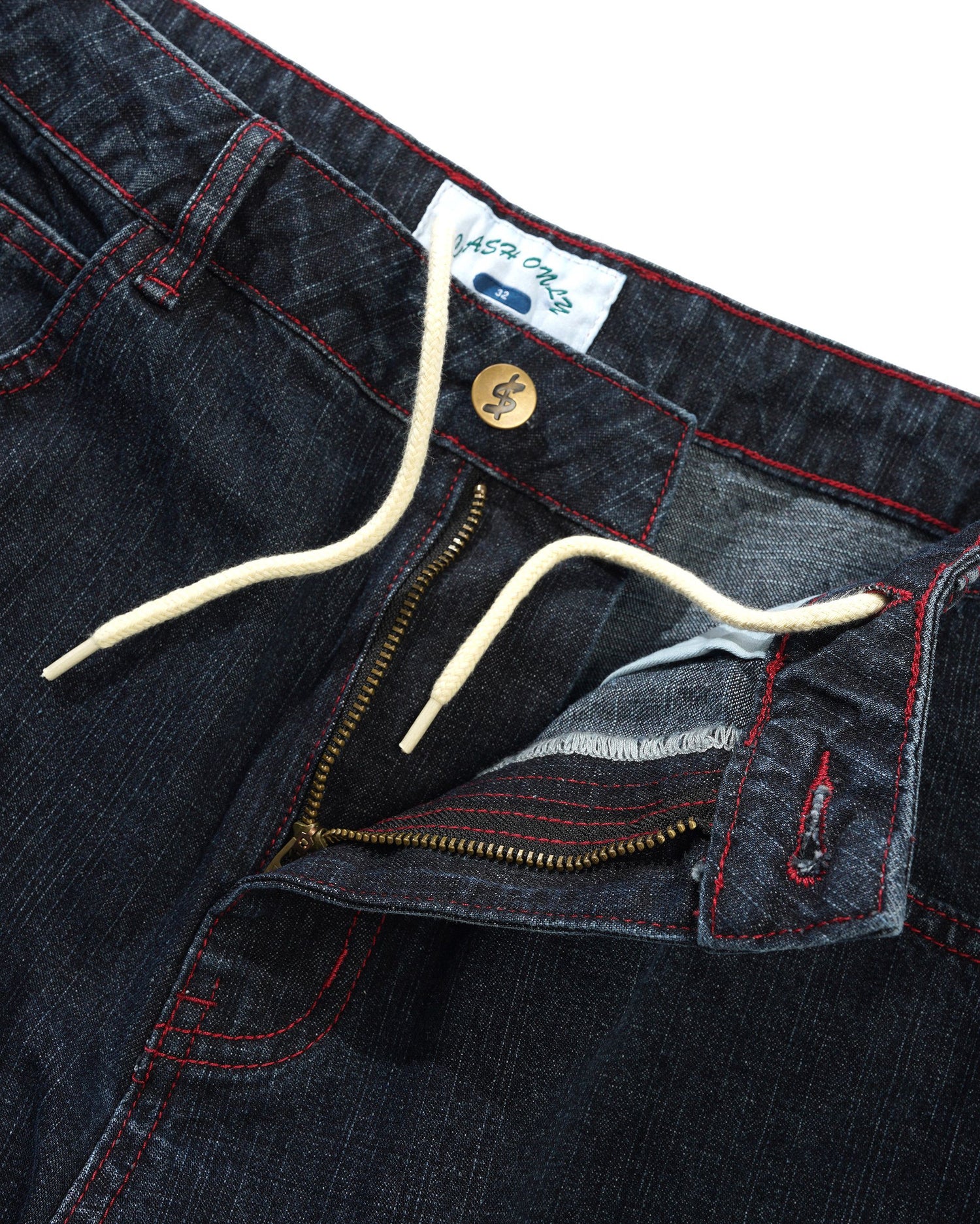 Aleka Denim Jeans, Washed Streaky Denim
