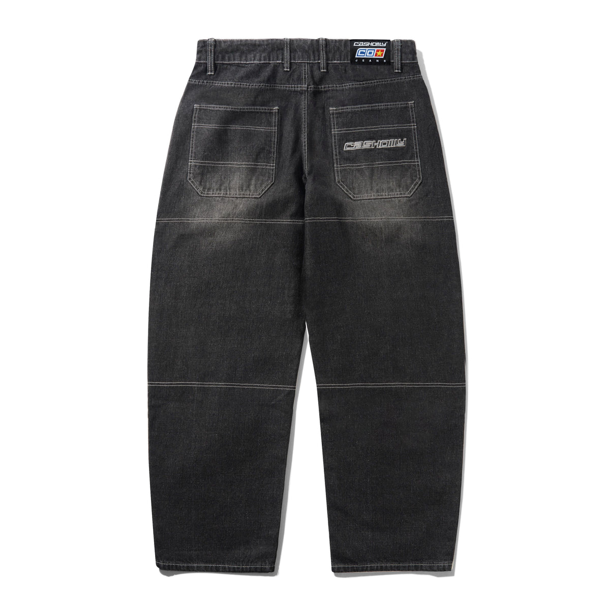 Aleka Denim Jeans, Streaky Black Wash