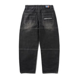 Aleka Denim Jeans, Streaky Black Wash