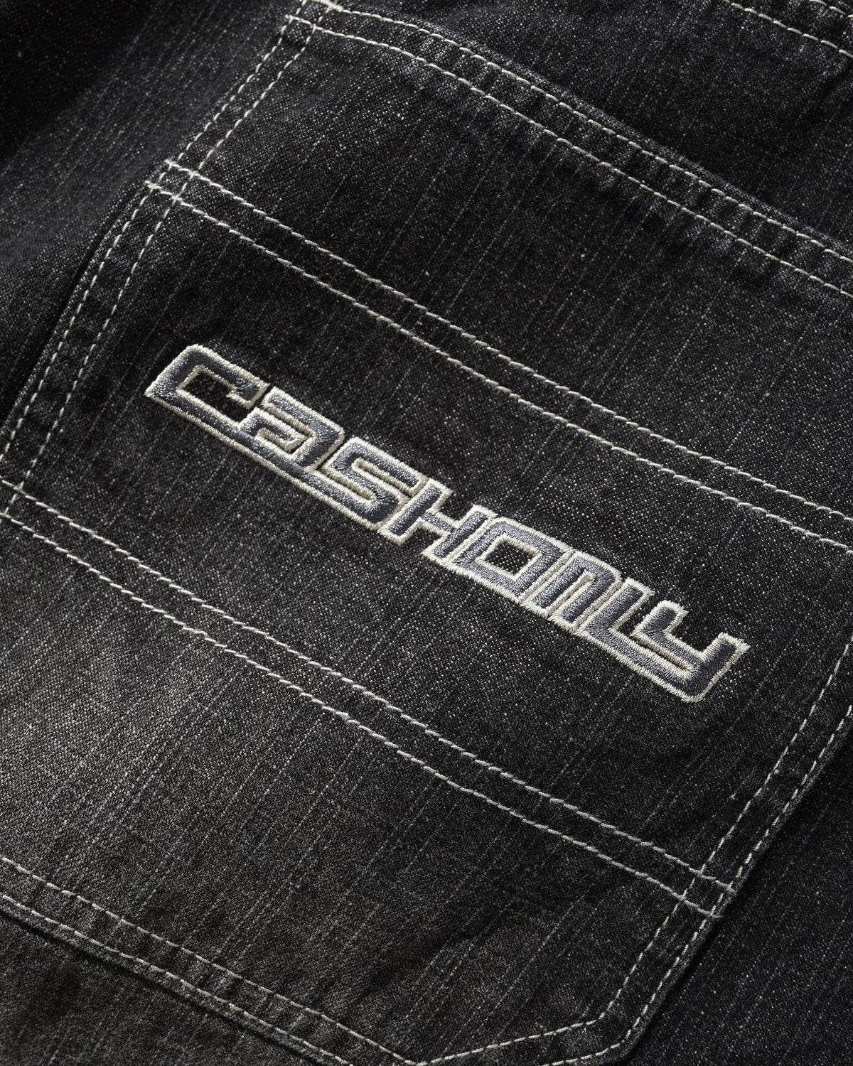 Aleka Denim Jeans, Streaky Black Wash