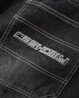 Aleka Denim Jeans, Streaky Black Wash