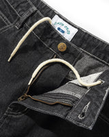 Aleka Denim Jeans, Streaky Black Wash