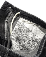 Aleka Denim Jeans, Streaky Black Wash