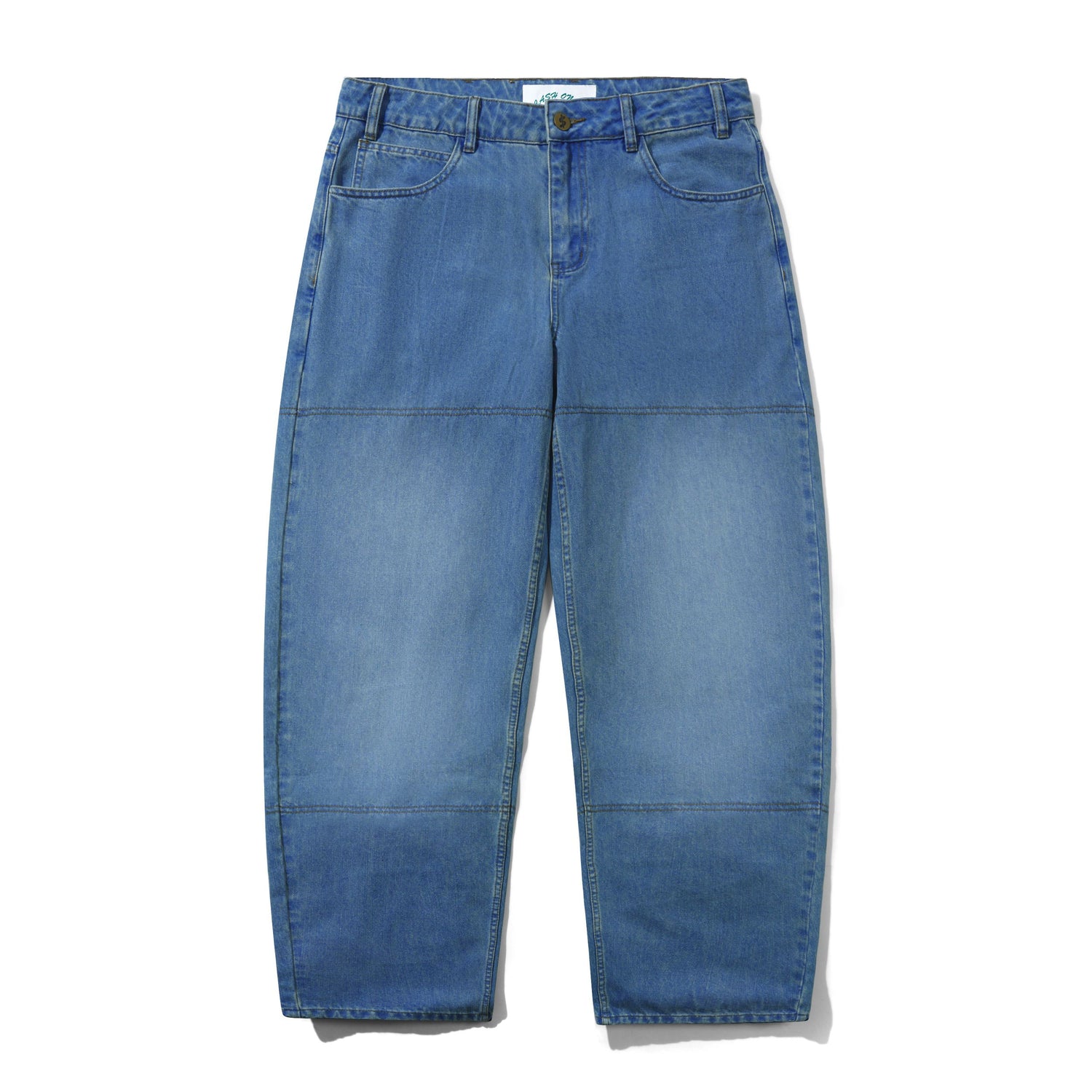 Aleka Denim Jeans, Distressed Mid Blue