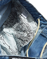 Aleka Denim Jeans, Distressed Mid Blue