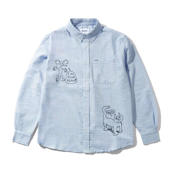 Butter Goods Alive Again Shirt, Light Blue