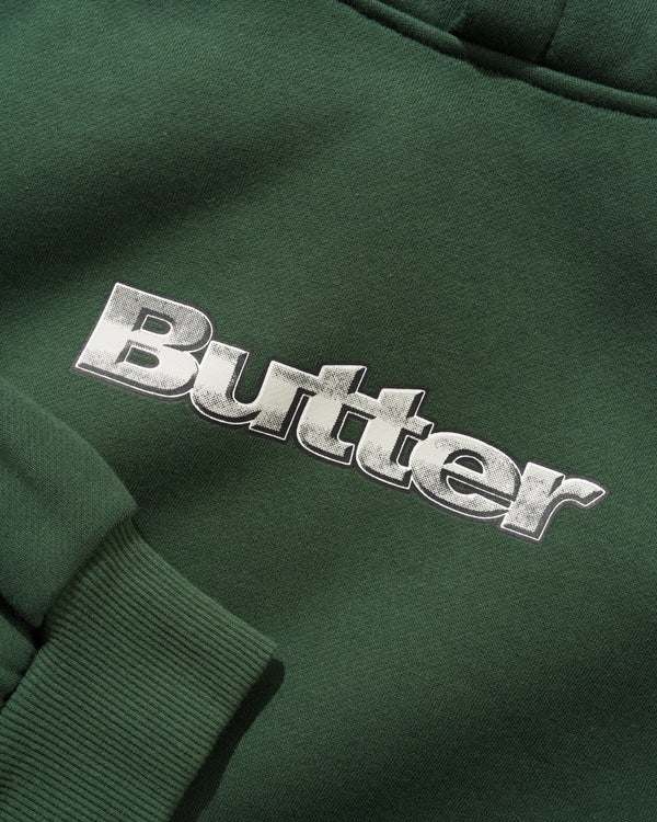 Butter Goods Alloy Logo Pullover Hood, Bottle Green