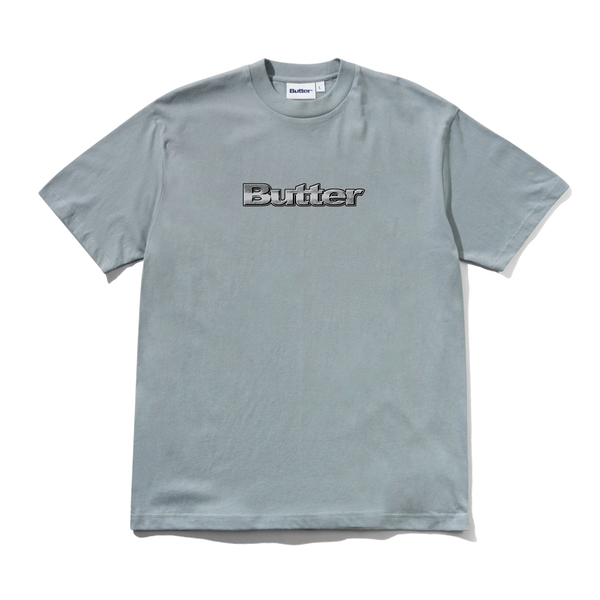 Butter Goods Alloy Logo Tee, Dull Ocean