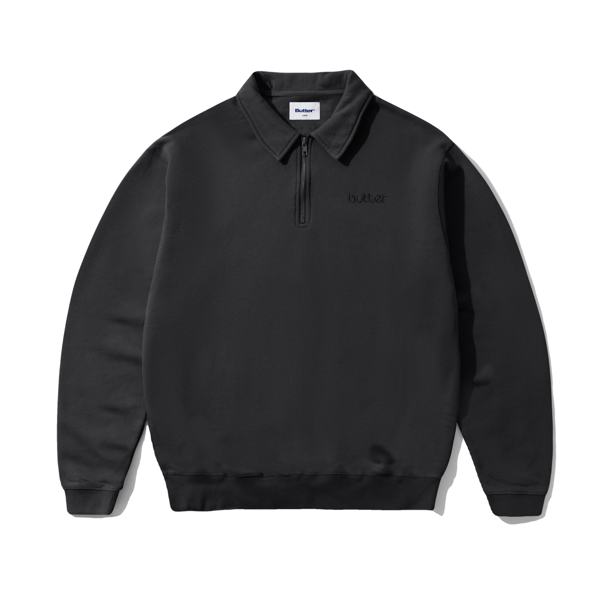 Alpine 1/4 Zip Sweater, Washed Black