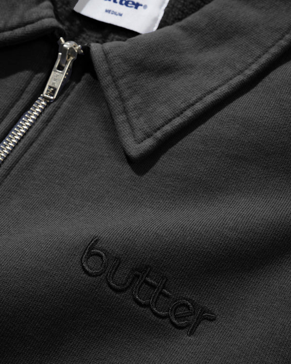 Butter Goods Alpine 1/4 Zip Sweater, Washed Black