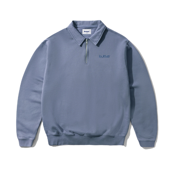 Butter Goods Alpine 1/4 Zip Sweater, Washed Navy