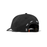Ants 6 Panel Cap, Washed Black
