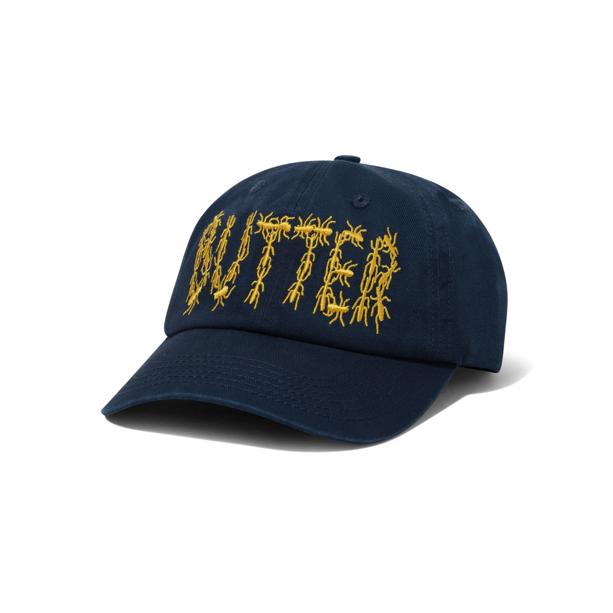 Ants 6 Panel Cap, Washed Navy