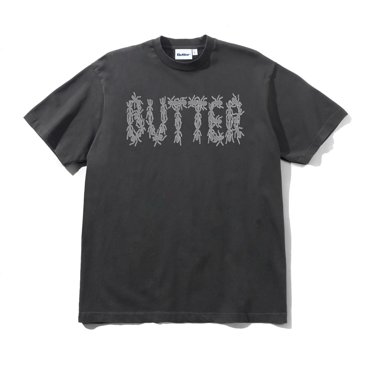 Ants Tee, Washed Black