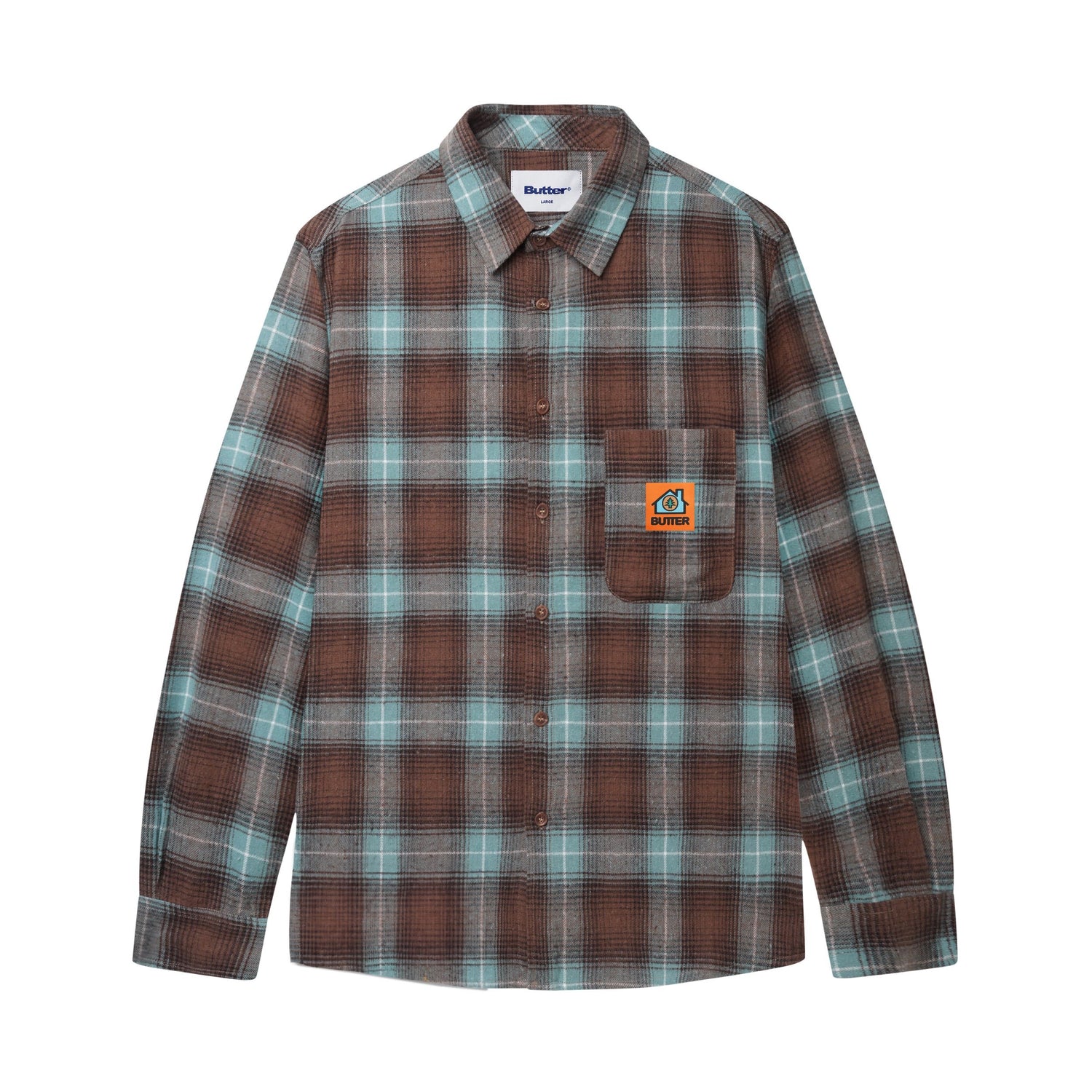 Appliance Plaid Shirt, Brown / Teal