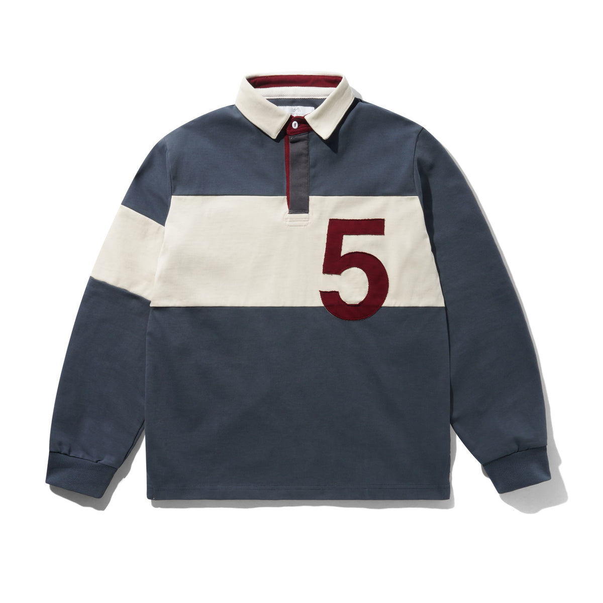 Applique Rugby Polo, Navy / Cream