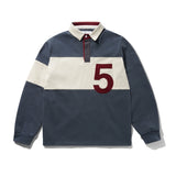 Applique Rugby Polo, Navy / Cream