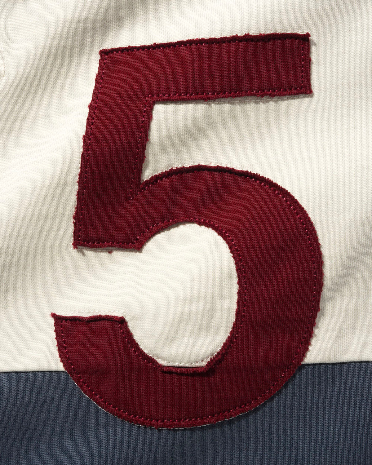 Applique Rugby Polo, Navy / Cream